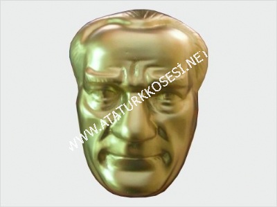 Atatrk mask Alminyum 50 CM eitleri,