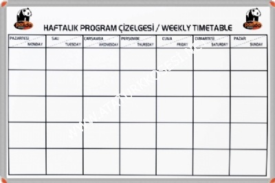 Okullarda haftalk program Modelleri