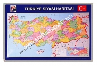 Alminyum ereveli Trkiye Siyasi Haritas 70x100 cm Modelleri