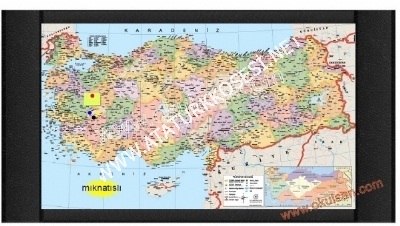Mknatsl Trkiye Haritas 90x130 cm eitleri
