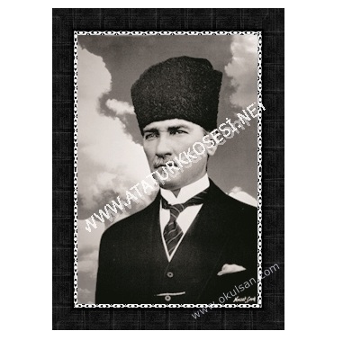 Atatrk Resimleri Siyah beyaz ereveli eitleri