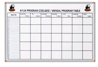 Aylk Program izelgesi (Alminyum ereveli), 70x100 cm Fiyatlar