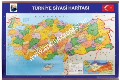 tal Trkiye Siyasi Haritas, 70x100 cm rnekleri