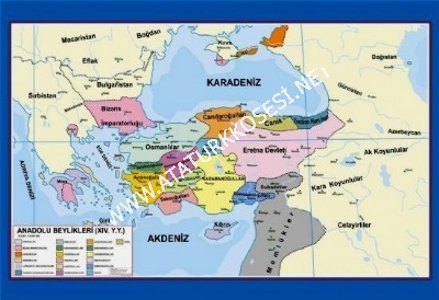 Anadolu Beylikleri haritas Modelleri